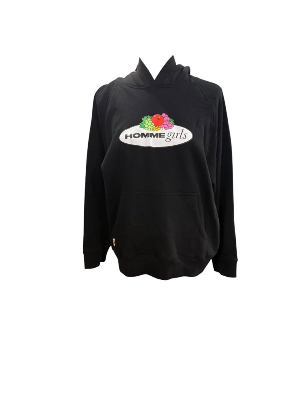 Fruit Of The Loom Homme Girls Black Hoodie Sweatshirt L 100% Cotton